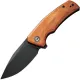 CIVIVI Regulatron Folding Knife - 2.98" Nitro-V Black Stonewashed Blade Guibourtia Wood Handle Cyclaire Knives and Tools
