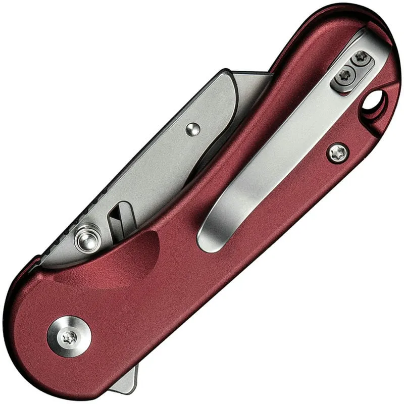 CIVIVI Elementum Utility Button Lock Knife - 2.26" 6Cr Replaceable Utility Blade, Red Aluminum Handle Cyclaire Knives and Tools