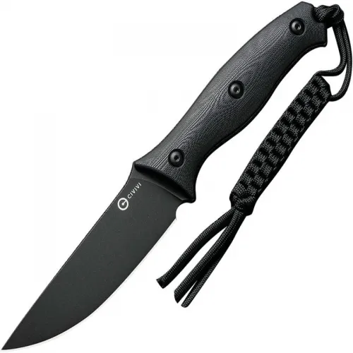 CIVIVI Stormridge - 3.9" Nitro-V Black Stonewashed Blade Contoured Black G10 Handle