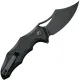 CIVIVI Chiro Pocket Knife - 3.1" 14C28N Black Stonewashed Milled Black G10 Handle Cyclaire Knives and Tools