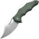 CIVIVI Chiro Pocket Knife - 3.1" 14C28N Black Milled Green Canvas Micarta Handle Cyclaire Knives and Tools