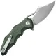 CIVIVI Chiro Pocket Knife - 3.1" 14C28N Black Milled Green Canvas Micarta Handle Cyclaire Knives and Tools