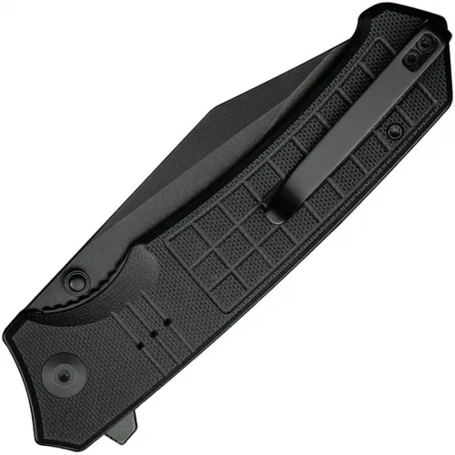 CIVIVI Tacticorix Knife - 3.7" Nitro-V Black Stonewashed Blade Milled Black G10 Handle