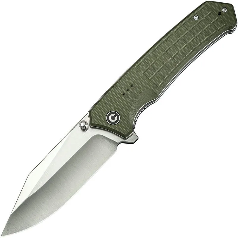 CIVIVI Tacticorix Knife - 3.7" Nitro-V Blade Milled OD Green G10 Handle Cyclaire Knives and Tools