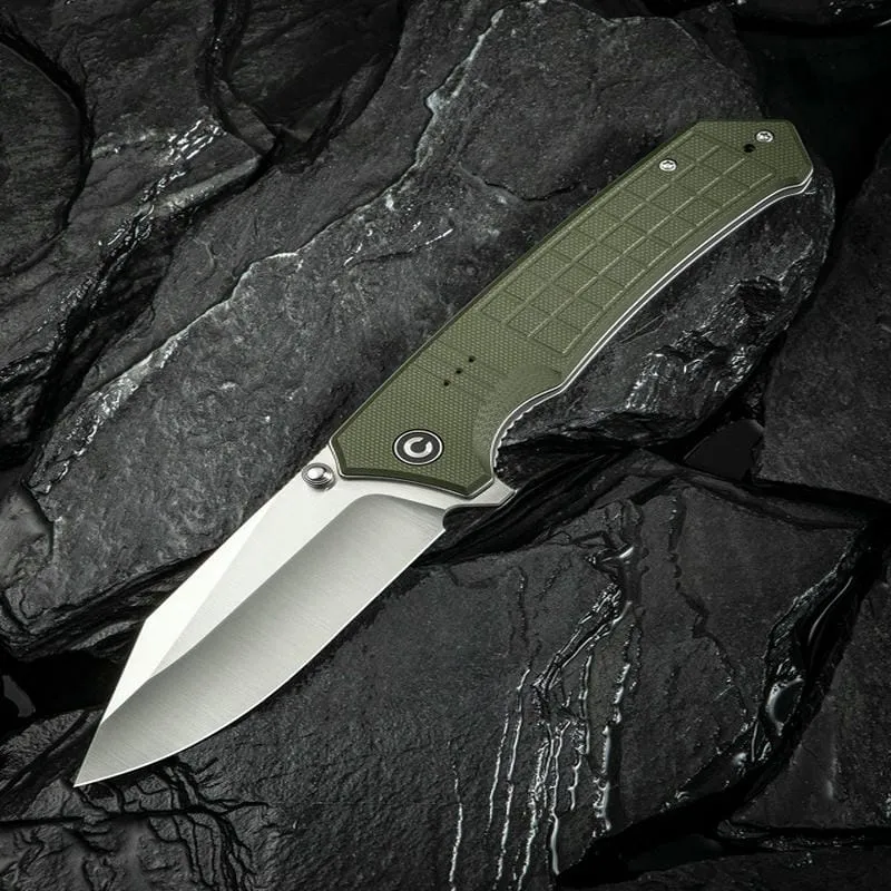 CIVIVI Tacticorix Knife - 3.7" Nitro-V Blade Milled OD Green G10 Handle Cyclaire Knives and Tools