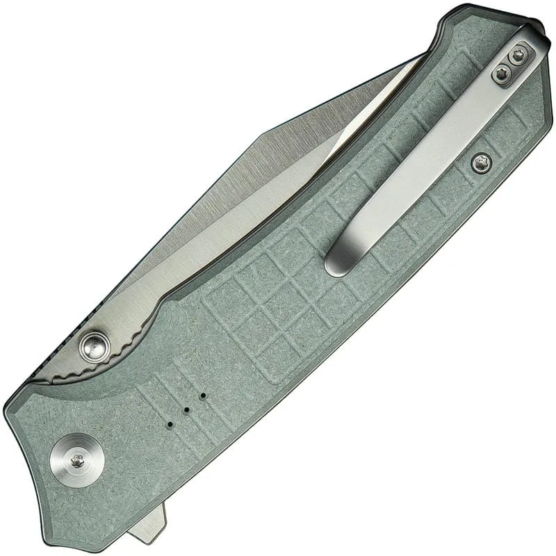 CIVIVI Tacticorix Knife - 3.7" Nitro-V Blade Milled Shredded Grey G10 Handle Cyclaire Knives and Tools