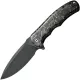 CIVIVI Praxis Knife - 3.75" 9Cr18MoV Stainless Steel Blade Golden Shred Carbon Fibre Handle Cyclaire Knives and Tools