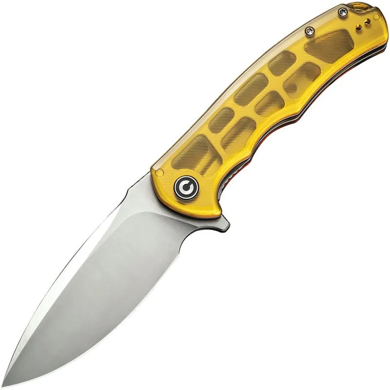 CIVIVI Praxis Folding Knife - 3.75" 9Cr18Mov Blade Polished Ultem Handle Cyclaire Knives and Tools