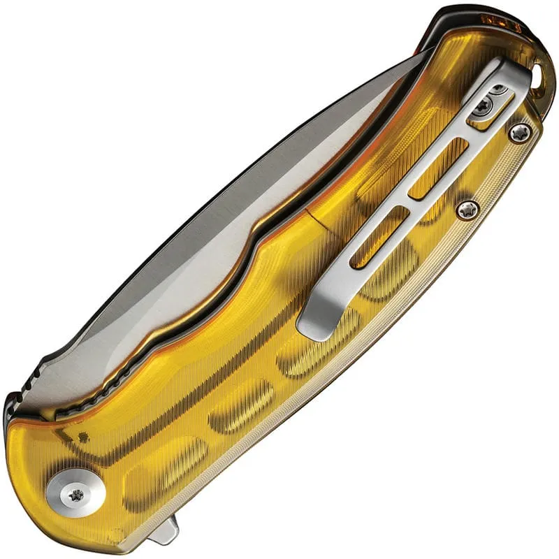 CIVIVI Praxis Folding Knife - 3.75" 9Cr18Mov Blade Polished Ultem Handle Cyclaire Knives and Tools
