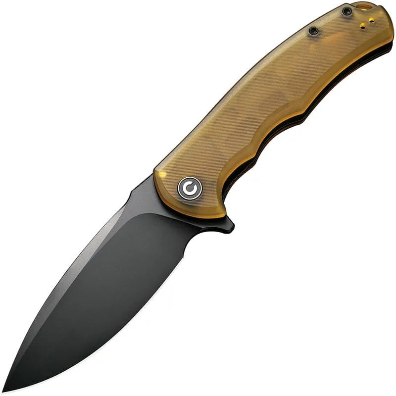 CIVIVI Praxis Folding Knife - 3.75" 9Cr18Mov Black Blade Bead Blasted Ultem Handle Cyclaire Knives and Tools