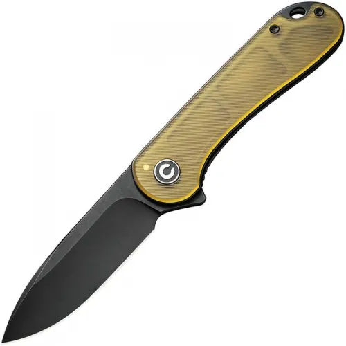 CIVIVI Knives Elementum Knife - 2.96" D2 Black Stonewashed Blade Bead Blasted Ultem Handle