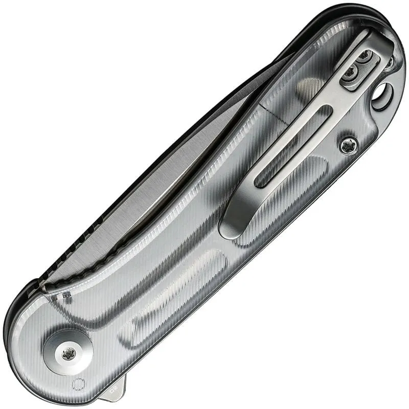 CIVIVI Knives Elementum Knife - 2.96" D2 Satin Blade Polished Lexan Handle Liner Lock Cyclaire Knives and Tools
