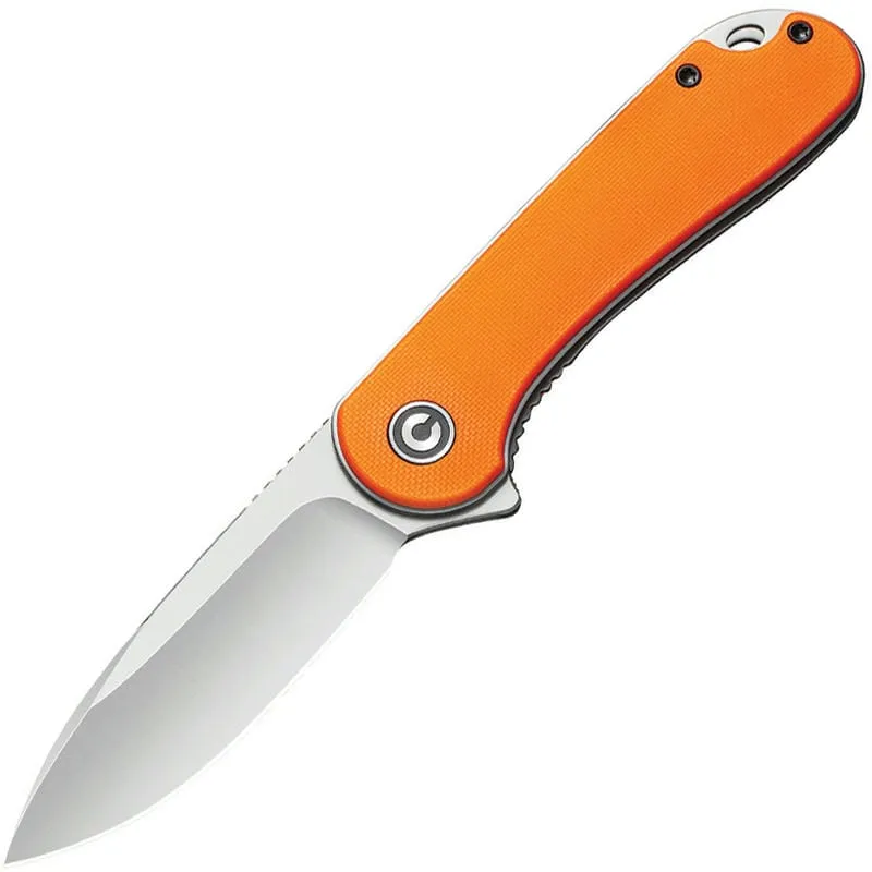CIVIVI Elementum Knife - 2.96" D2 Tool Steel Blade Orange G10 Handle Cyclaire Knives and Tools