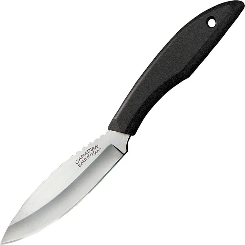 Cold Steel 20CBLZ Canadian Belt Knife - 4" 4116 Stainless Steel Blade Black Polypropylene Handle Cyclaire Knives and Tools