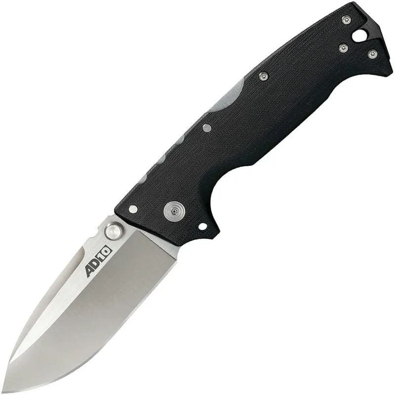 Cold Steel AD-10 Folding Knife - 3.5" CPM-S35VN Blade Contoured Black G10 Handle Cyclaire Knives and Tools