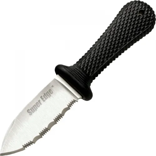 Cold Steel 42SS Super Edge Neck Knife - 2" AUS-8 Serrated Blade Kraton Handle