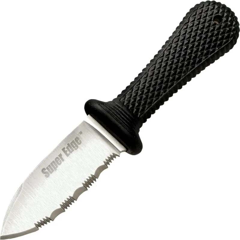 Cold Steel 42SS Super Edge Neck Knife - 2" AUS-8 Serrated Blade Kraton Handle Cyclaire Knives and Tools