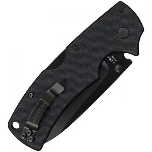 Cold Steel 58B American Lawman Folding Knife - 3.5" S35VN Black DLC Blade, Black G10 Handles