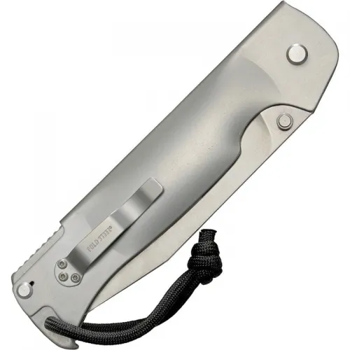 Cold Steel Pocket Bushman Folding Knife - 4.5" 4116 Stainless Steel Blade Stainless Steel Handle