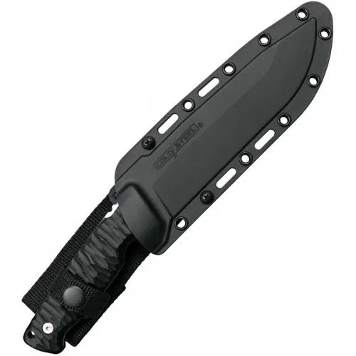 Cold Steel Razor Tek Fixed Blade - 6.5" 4116 Stainless Steel Satin Recurve Blade Black Handle