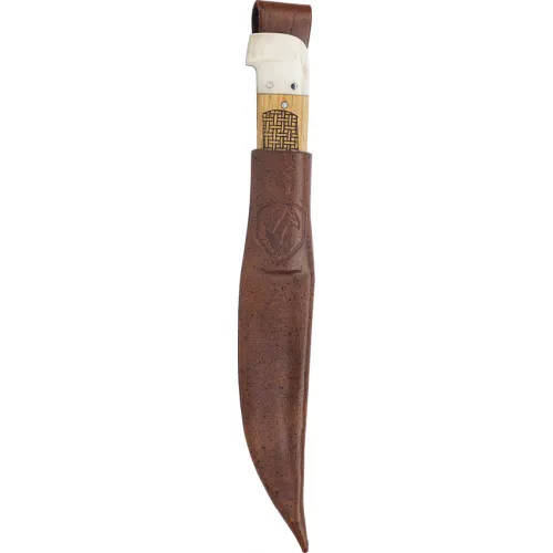Condor Samicarta Knife - 3.86" Blade American Hickory and White Micarta Handle