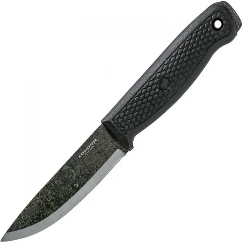 Condor Terrasaur Knife Black - 4.15" Carbon Steel Blade Black Handle