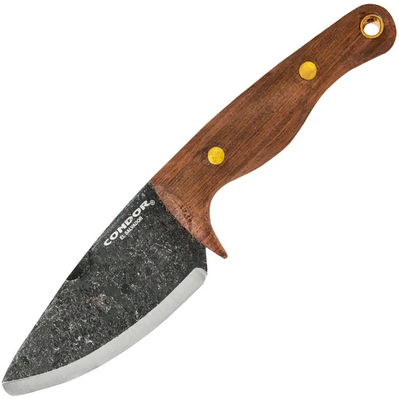 Condor Kimen Fixed Blade Knife - 3.19" Carbon Steel Blade Walnut Wood Handle Cyclaire Knives and Tools