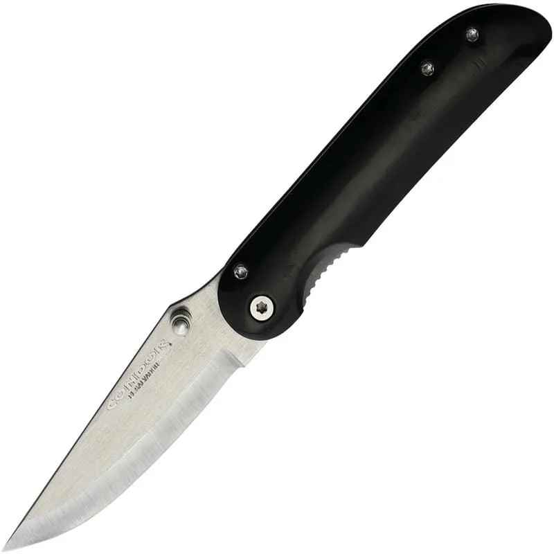 Condor Wendigo Folding Knife - 3.45" 1095 Carbon Steel Blade Black Paper Micarta Handle Cyclaire Knives and Tools