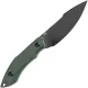 Tenable Knives Luccio Fixed Blade Knife - 3.81" 14C28N Black Stonewashed Harpoon Blade Green G10 Handle Cyclaire Knives and Tools