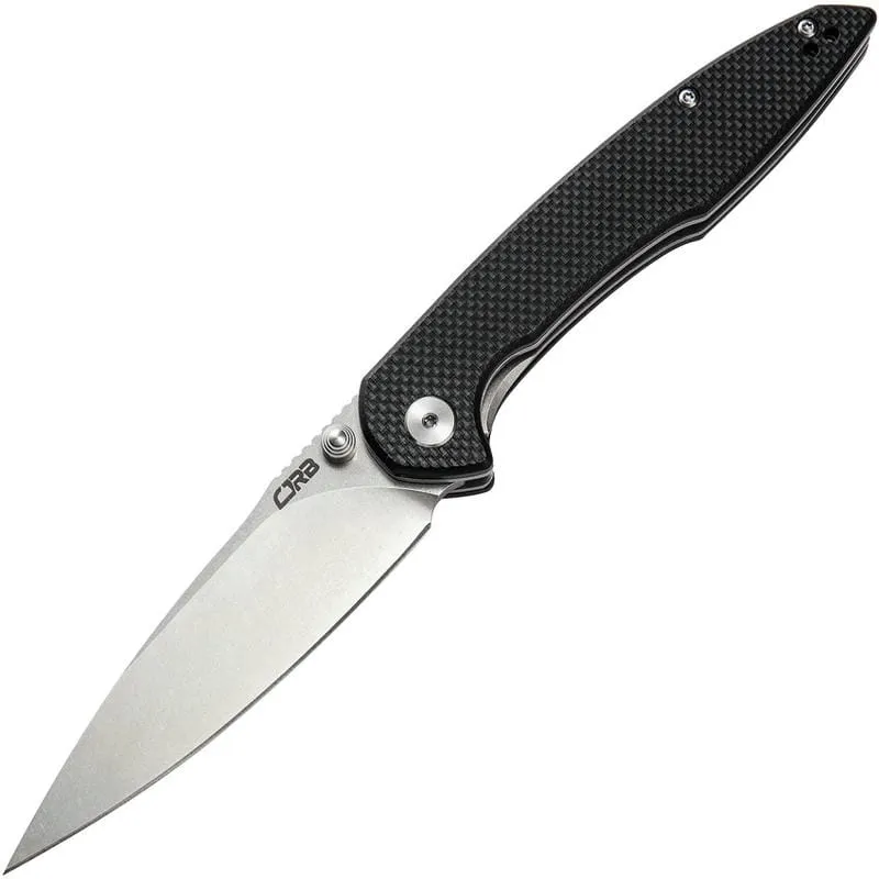 CJRB Centros Folding Knife - 3.54" D2 Stonewashed Blade Black G10 Handle Cyclaire Knives and Tools