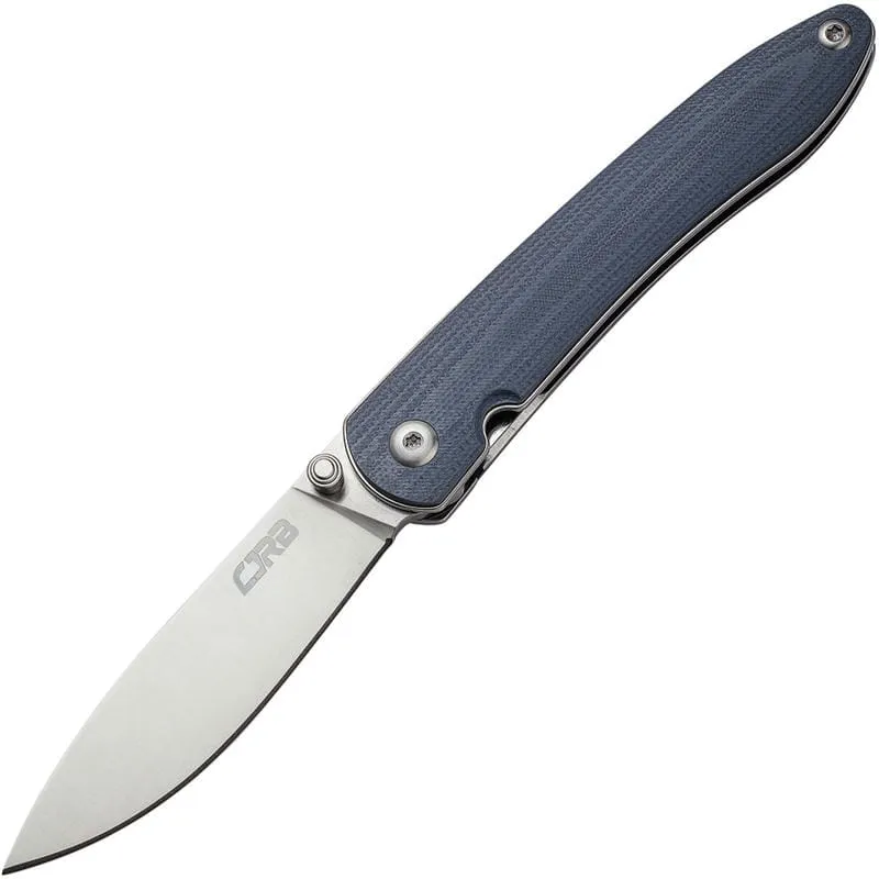 CJRB Ria Knife - 2.95" 12C27 Satin DP Blade Blue Gray G10 Handle Cyclaire Knives and Tools