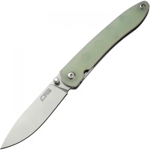 CJRB Ria Knife - 2.95" 12C27 Satin DP Blade Jade G10 Handle
