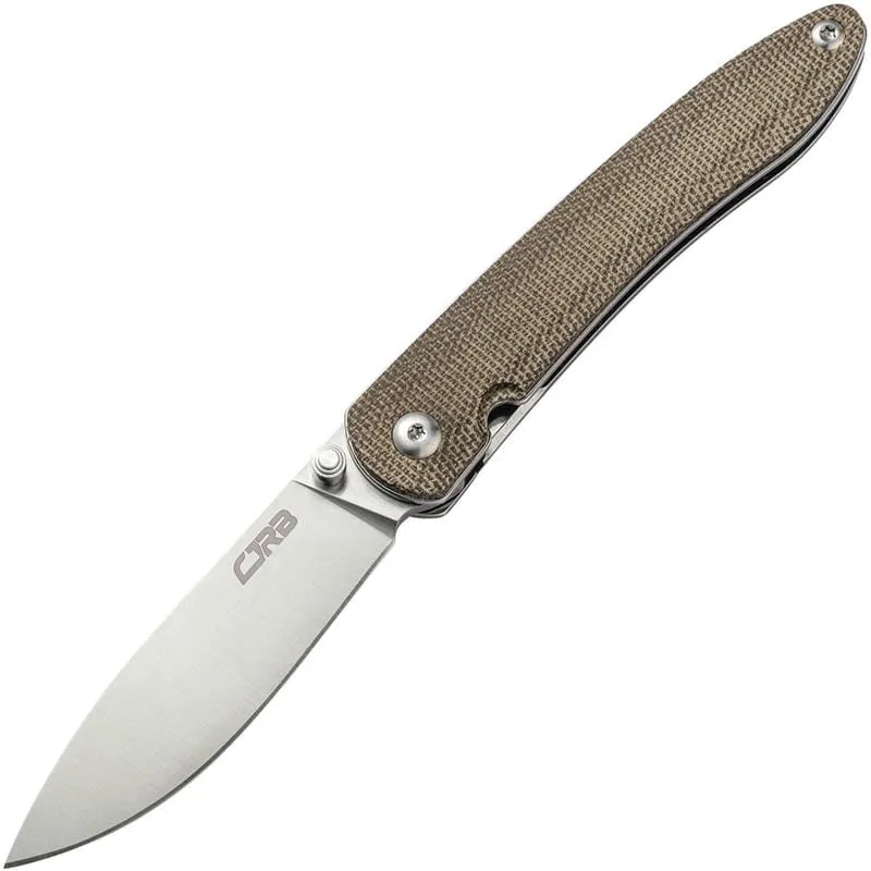 CJRB Ria Knife - 2.95" AR-RPM9 Satin DP Blade OD Green Micarta Handle Cyclaire Knives and Tools