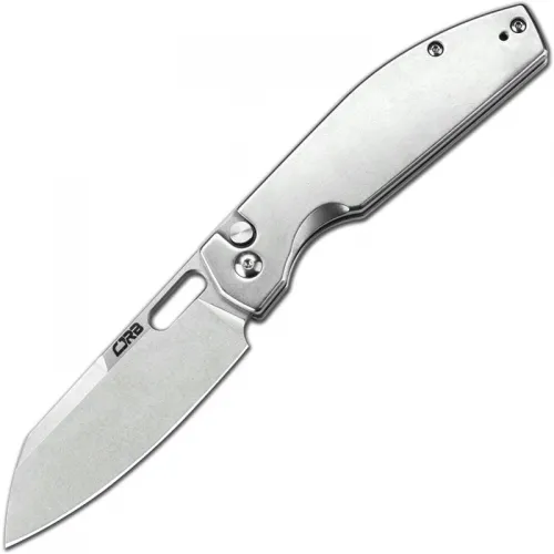 CJRB Ekko Button Lock Knife - 3.2" AR-RPM9 Sheepsfoot Blade Stainless Steel Handle
