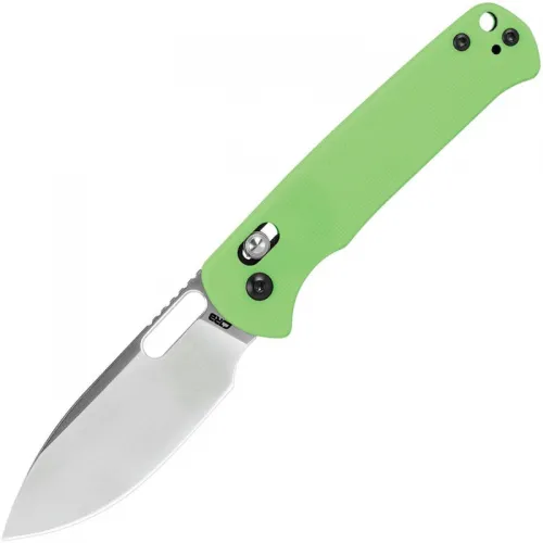 CJRB Hectare Crossbar Lock Folding Knife - 3.15" AR-RPM9 Blade Green G10 Handle