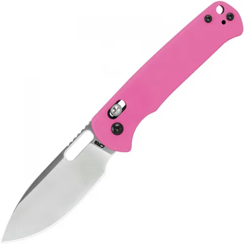 CJRB Hectare Crossbar Lock Folding Knife - 3.15" AR-RPM9 Blade Pink G10 Handle