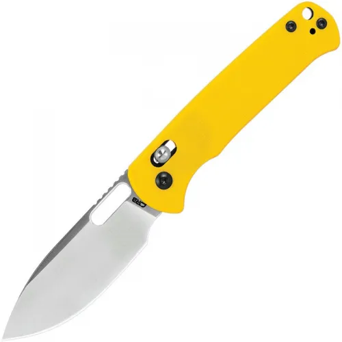 CJRB Hectare Crossbar Lock Folding Knife - 3.15" AR-RPM9 Blade Yellow G10 Handle