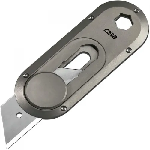 CJRB Skytanium Breeze Utility Knife Replaceable Carbon Steel Blade Yellow Handle