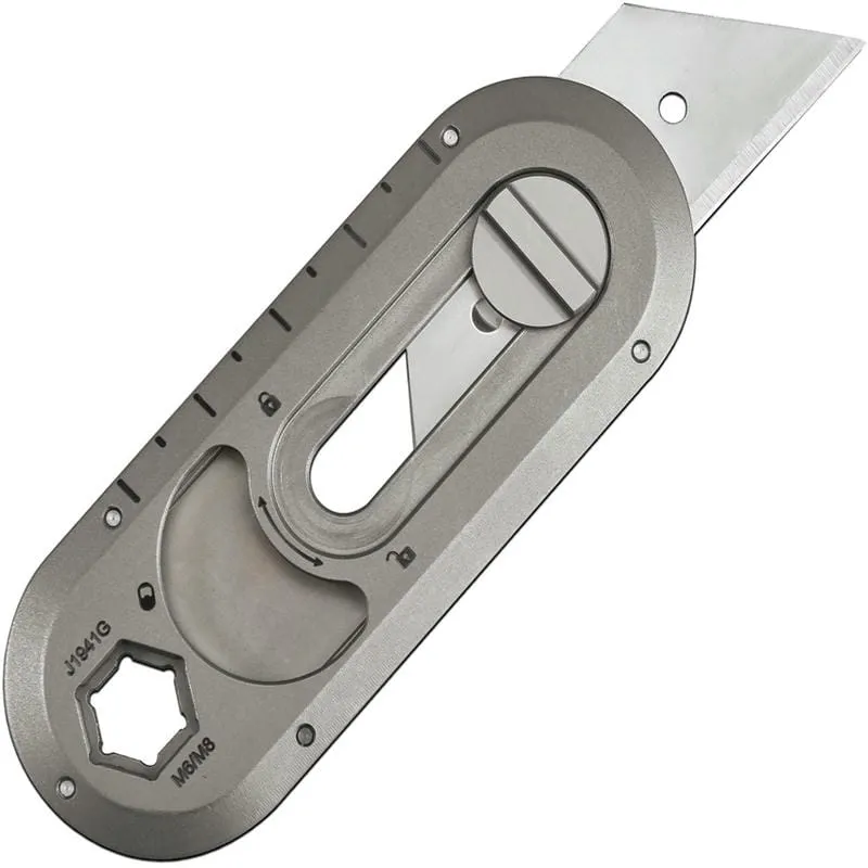 CJRB Skytanium Breeze Utility Knife Replaceable Carbon Steel Blade Yellow Handle Cyclaire Knives and Tools