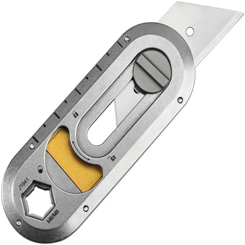CJRB Ironwing Breeze Utility Knife Replaceable Stainless Steel Blade Yellow Handle Cyclaire Knives and Tools