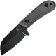 Kizer Deckhand Fixed Blade Knife - 2.95" D2 Black Sheepsfoot Blade Black Micarta Handle Cyclaire Knives and Tools