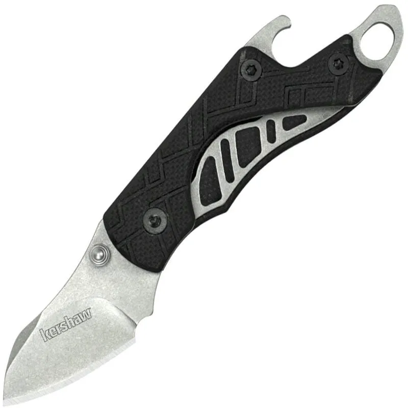 Kershaw 1025 Cinder Keychain Folding Knife 1.4" Stonewashed Blade Zytel Handle Cyclaire Knives and Tools