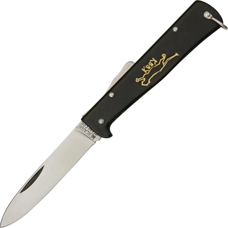 Otter Mercator Solingen K55 Black Cat Knife - 3.5" Stainless Steel Blade Cyclaire Knives and Tools