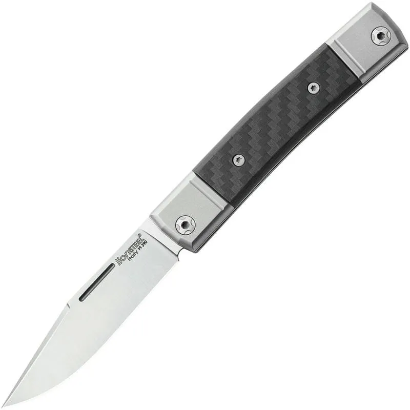 LionSteel bestMAN BM1 UK EDC Folding Knife - 2.8" M390 Blade Carbon Fibre Handle Cyclaire Knives and Tools