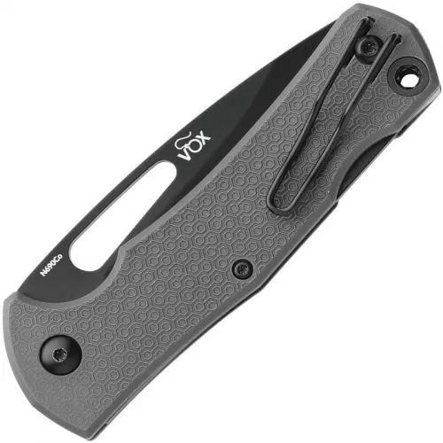 MKM Lov Folding Knife - 3" N690Co Black Drop Point Blade Grey Handle