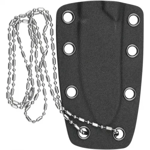 QSP Neckmuk Fixed Blade Neck Knife - 2.87" Blade, Black G10 Handle, Kydex Sheath