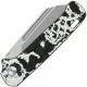 QSP Penguin UK EDC Folding Knife - 3" CPM-20CV Sheepsfoot Blade White Storm FatCarbon Handle Cyclaire Knives and Tools