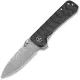 QSP Hawk Folding Knife - 3.22" Damasteel Blade, Carbon Fiber Handle Cyclaire Knives and Tools