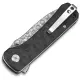 QSP Hawk Folding Knife - 3.22" Damasteel Blade, Carbon Fiber Handle Cyclaire Knives and Tools