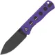 QSP Canary Folding Knife - 2.84" 14C28N Black Stonewashed DP Blade Purple G10 Handle Cyclaire Knives and Tools